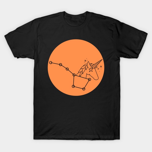 Unicorn in the Ursa Minor - Little Dipper - Little Bear T-Shirt by Abide the Flow